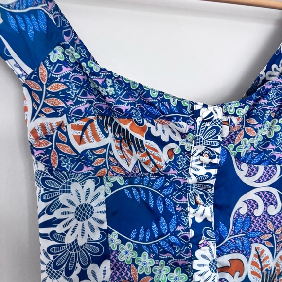 NWT Vanessa Mooney The Elisabeth Daisy Silk Blue Floral Romper Size Small - Picture 3 of 10